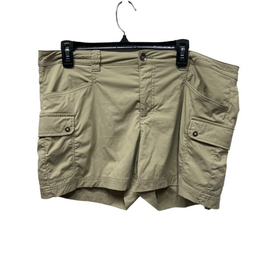 Eddie Bauer nylon plus size tan cargo outdoor‎ shorts 16